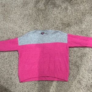 Vince camuto Pink and Gray Women's Sweater